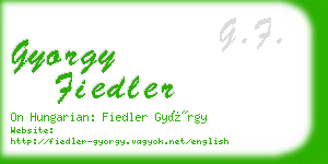 gyorgy fiedler business card